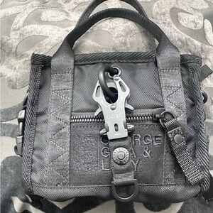 George Gina Black Mini Bag with Sturdy Metal Clasp and Rugged Design